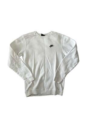 Nike Sportswear Club Fleece Crew Neck Sweatshirt White